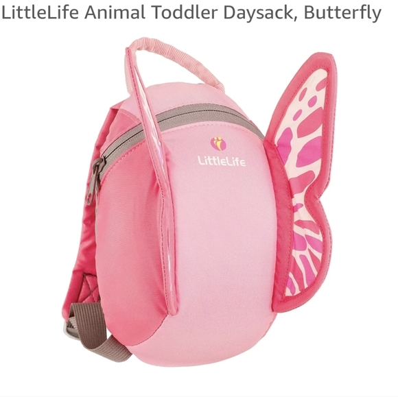 LittleLife Animal Toddler Backpack Daysack, Leash Butterfly Ages 1-3 - Picture 2 of 16